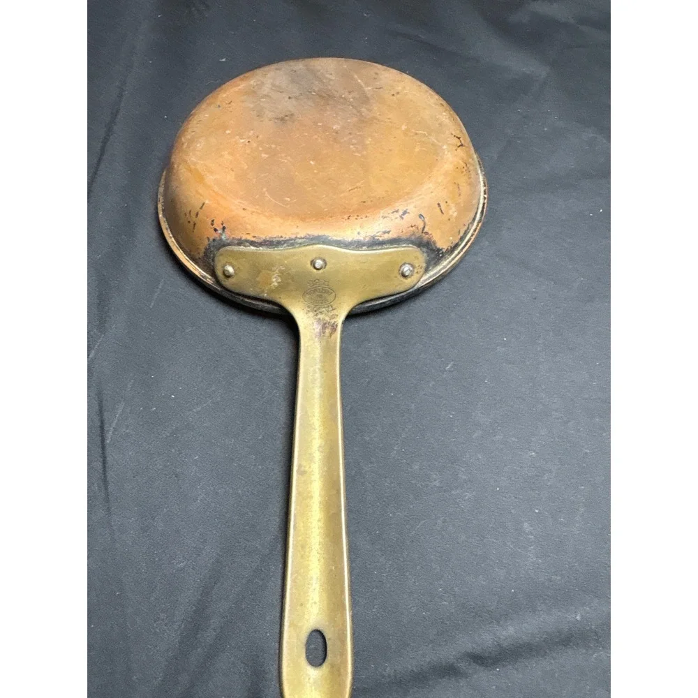 Tagus Portugal Copper Frying Pan Brass Handle Vintage Skillet 6 Inch R.36